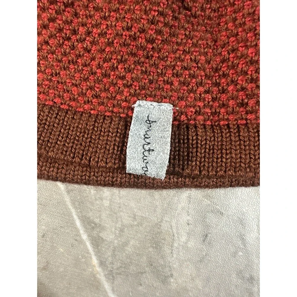 Smartwool Marino Wool Beanie Red Burgundy Burnt Orange Knit Hat One Size